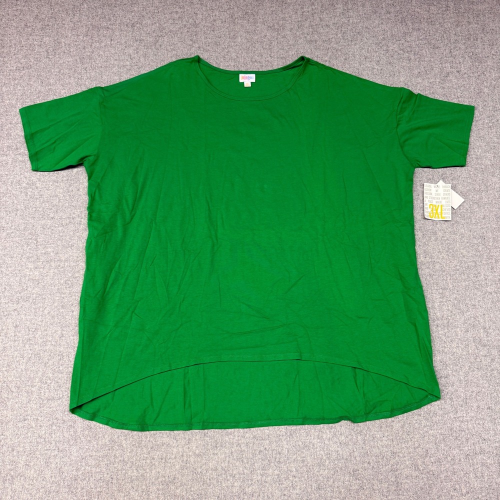 LuLaRoe | Short Sleeve High Low Top | 3XL | Green | Cotton Blend Oversized Tee